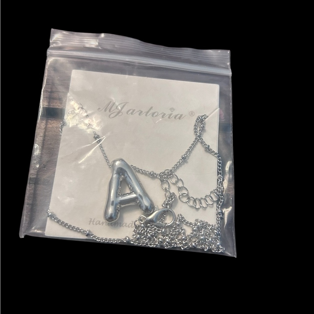 Silver Initial 'A' Necklace